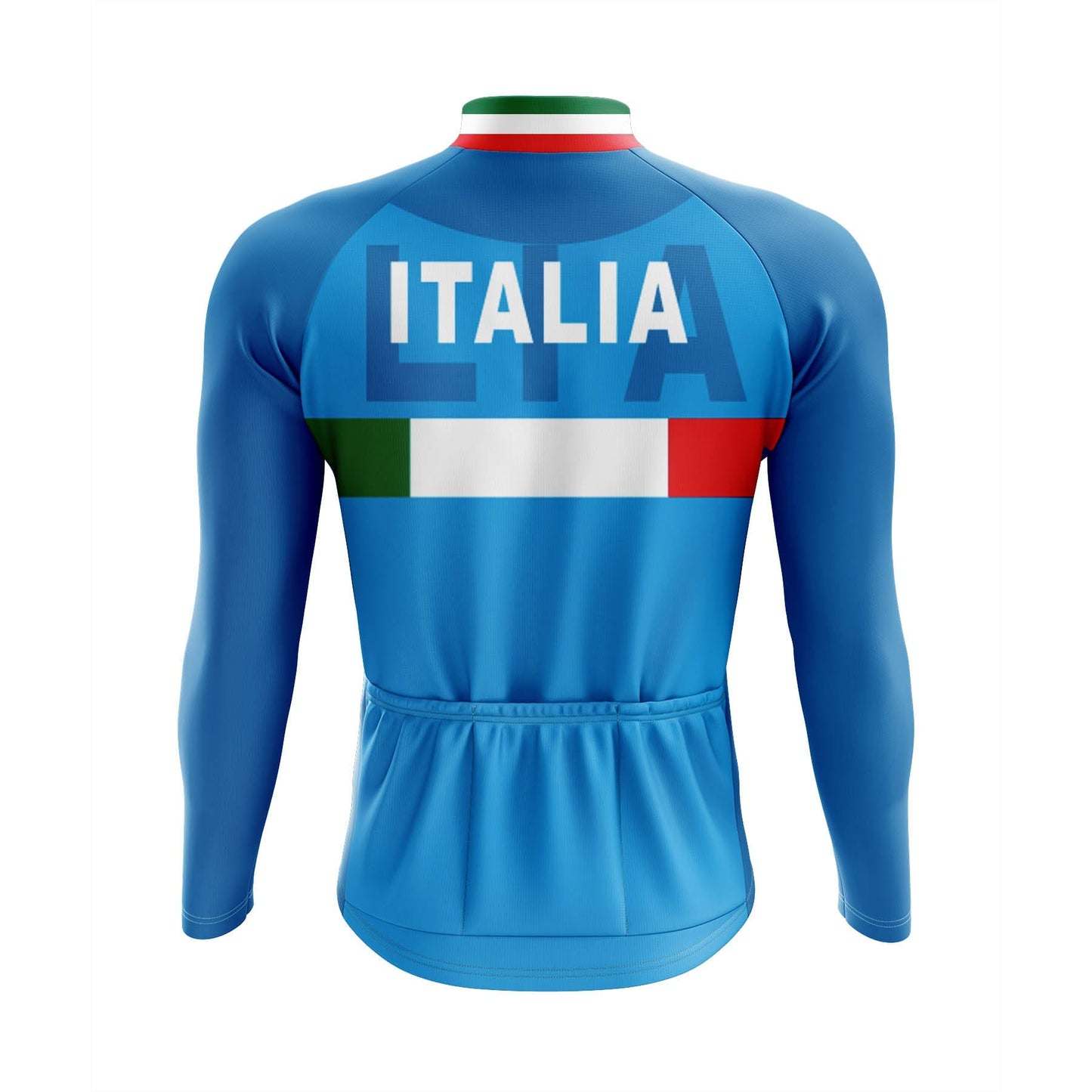 Italia Blue Long Sleeve Cycling Jersey