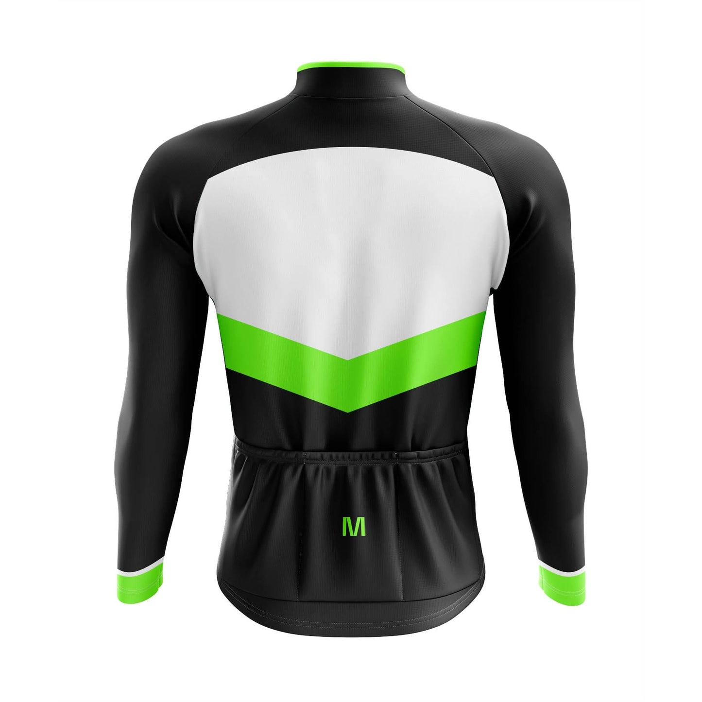 Men's Black Angle Sleeve Cycling Jersey