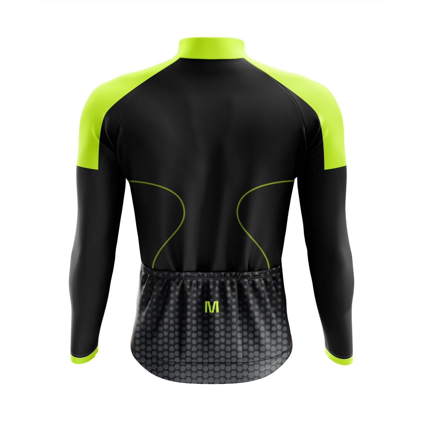 Men's Black Long Sleeve Cycling Jersey