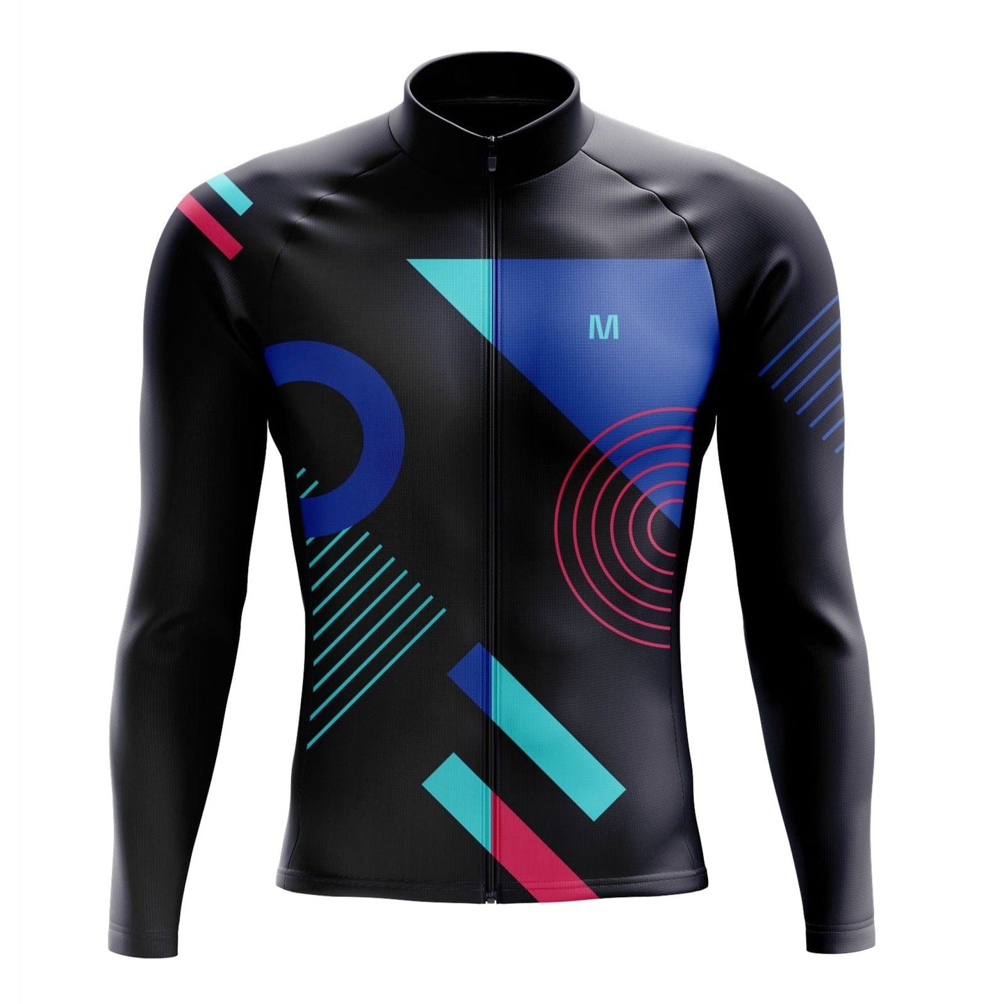 Men's Blue Tempo Long Sleeve Cycling Jersey