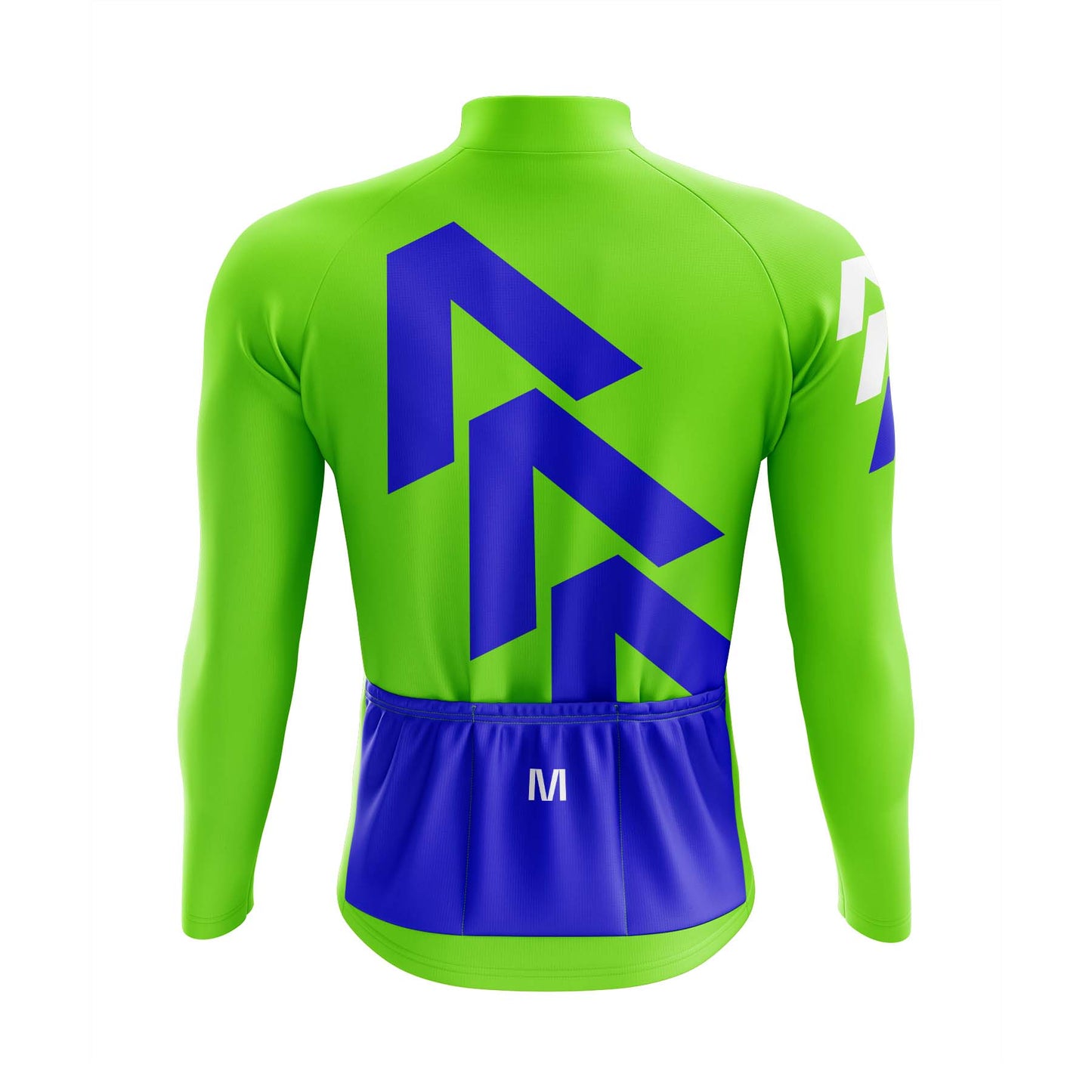 Men's Green Arrows Long Sleeve Cycling Jersey