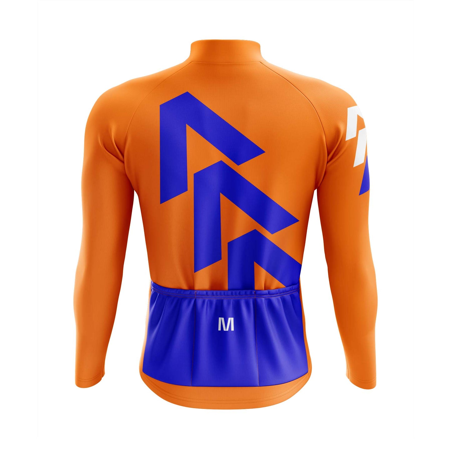 Men's Orange Arrows Long Sleeve Cycling Jersey