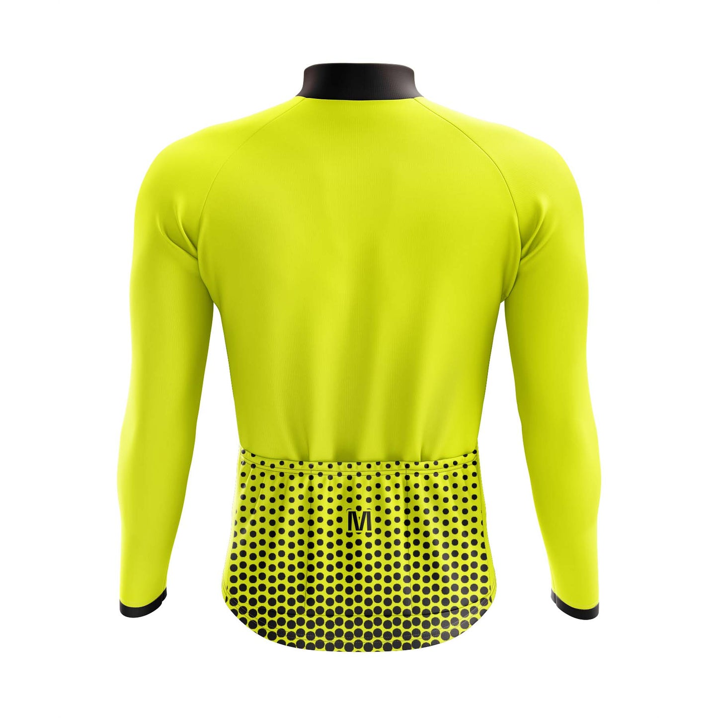 Men's Yellow Ride Long Sleeve Cycling Jersey