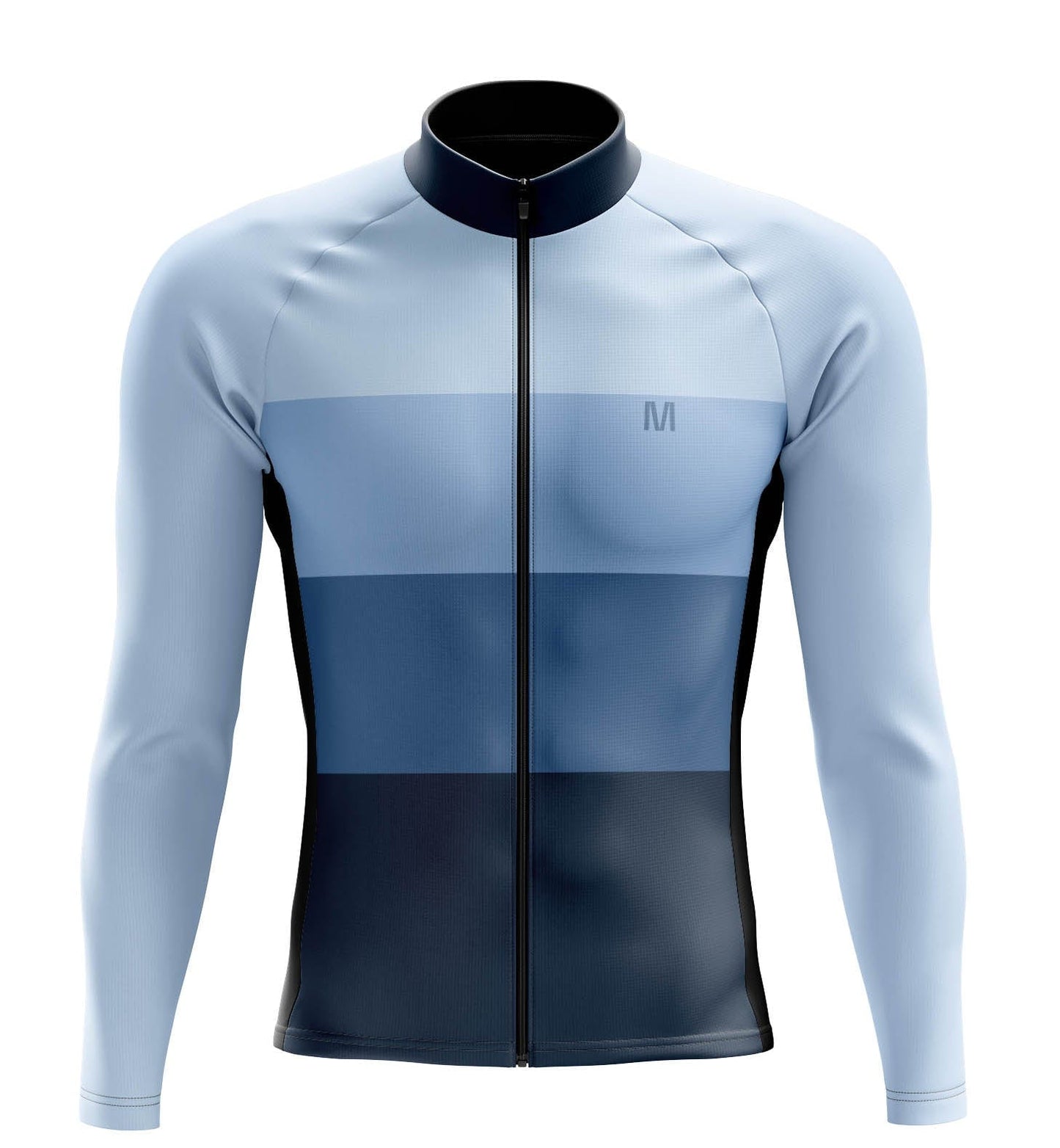 Men's Blue Long Sleeve Cycling Jersey