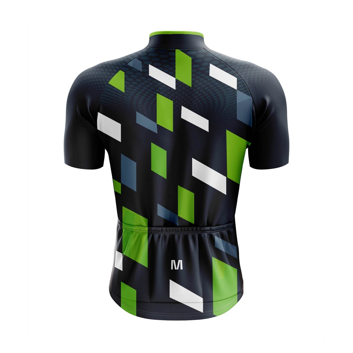 Men's Green Geo Cycling Jersey