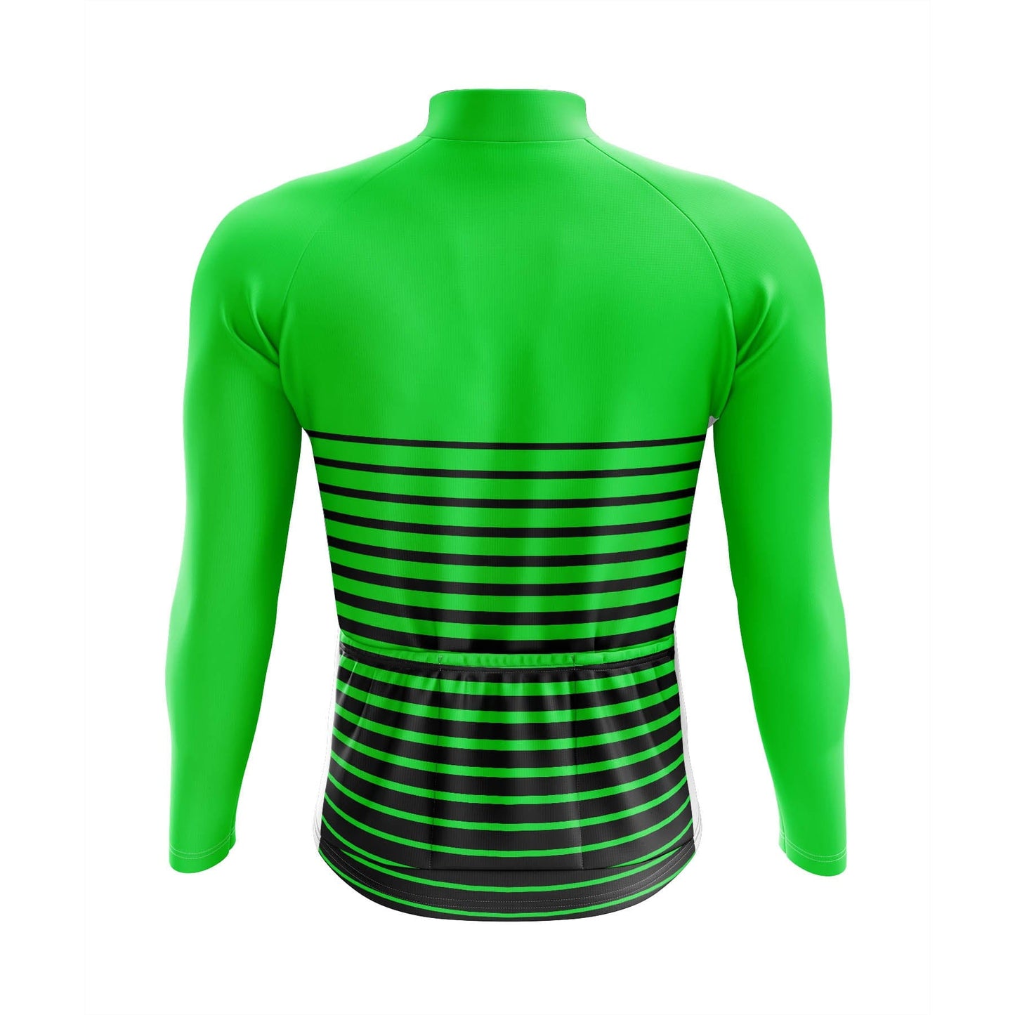 Men's Green Neon Long Sleeve Cycling Jersey