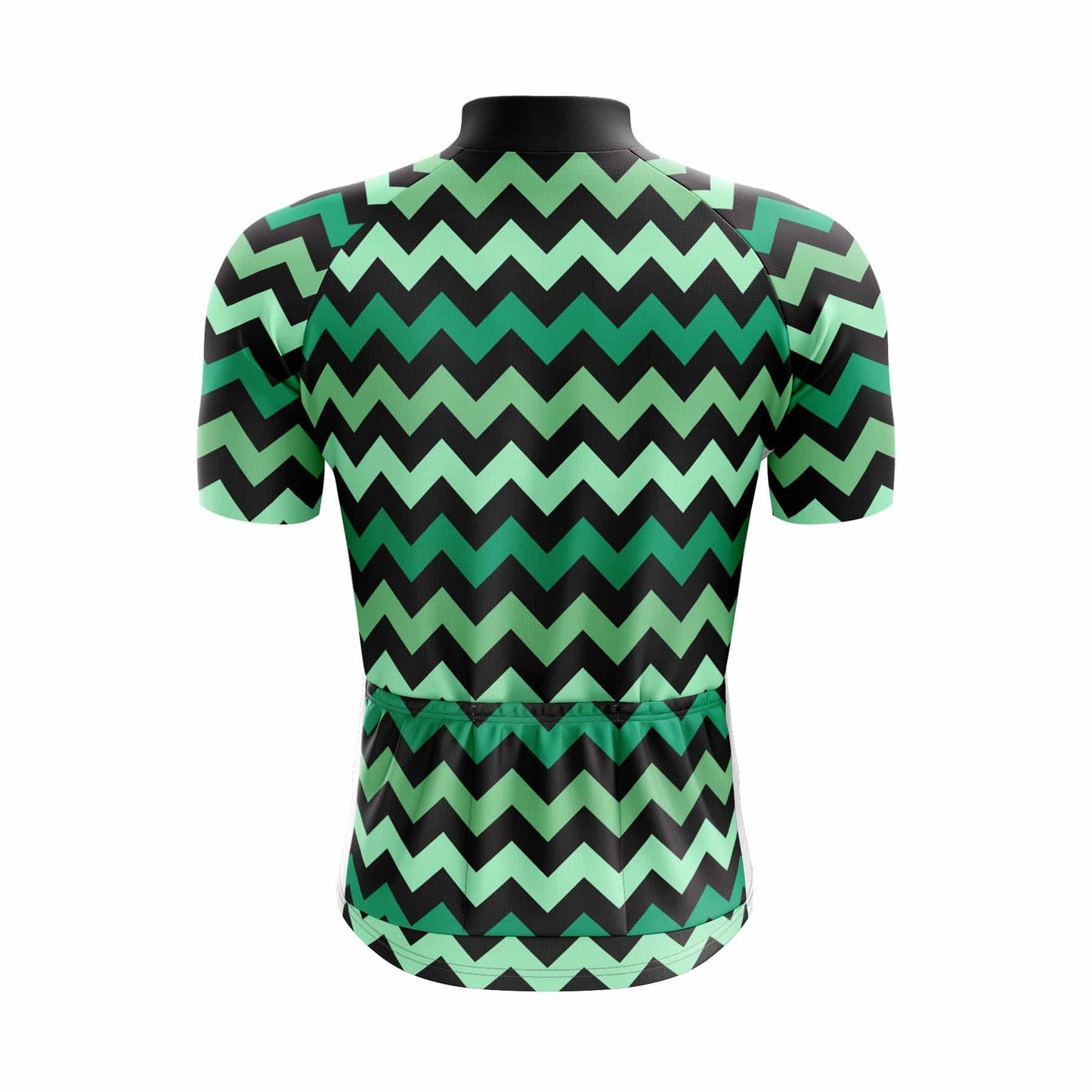 Men's Green Zig Zag Cycling Jersey