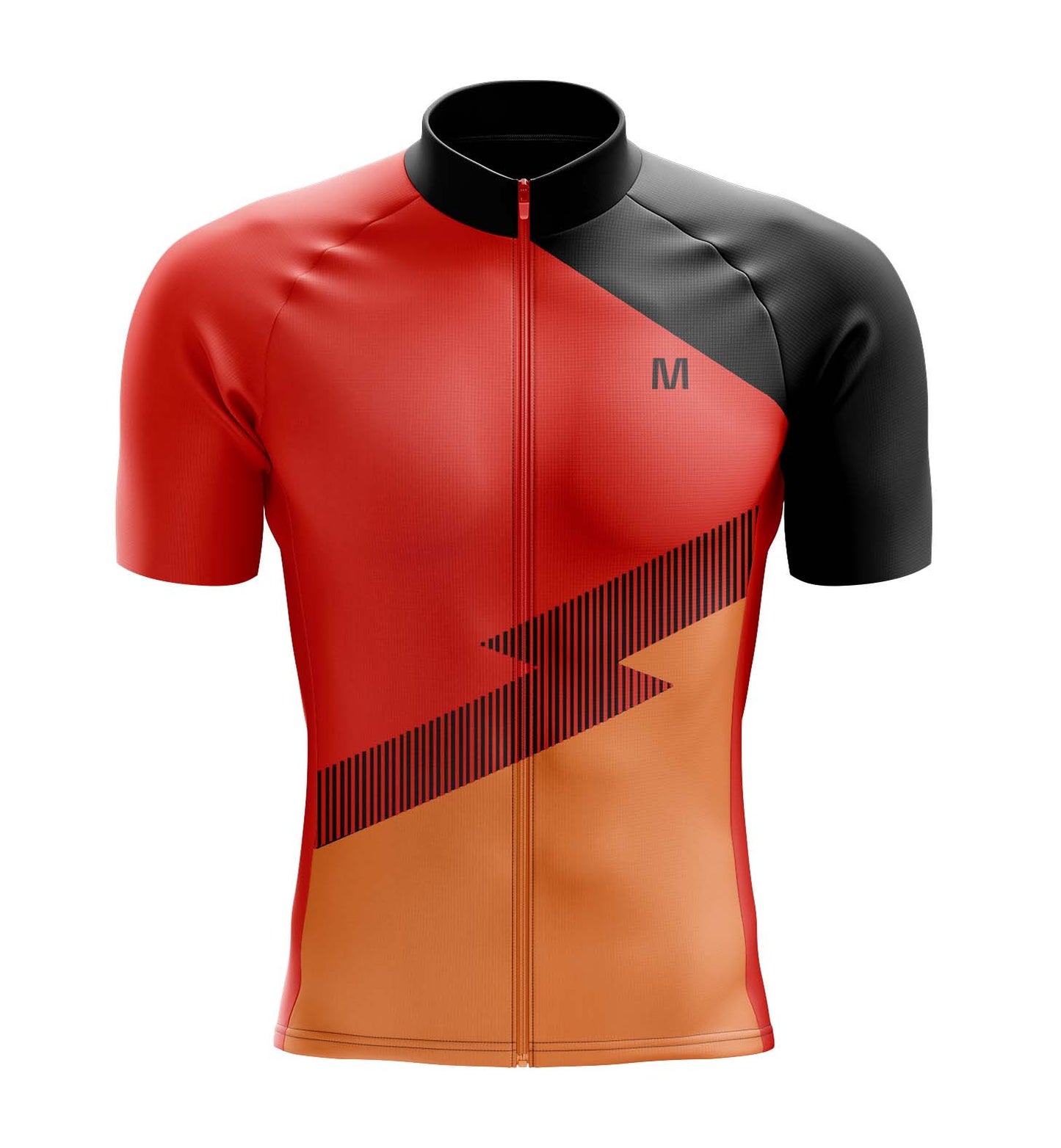 Men's Orange Side Cycling Jersey