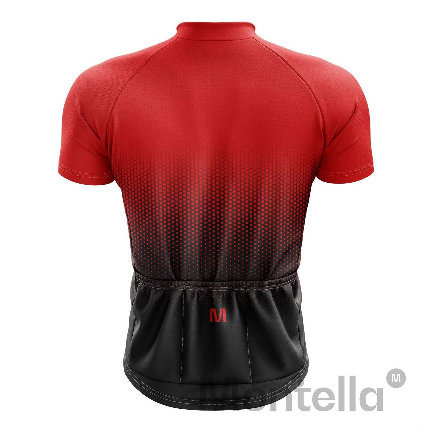 Men's Red Gradient Cycling Jersey