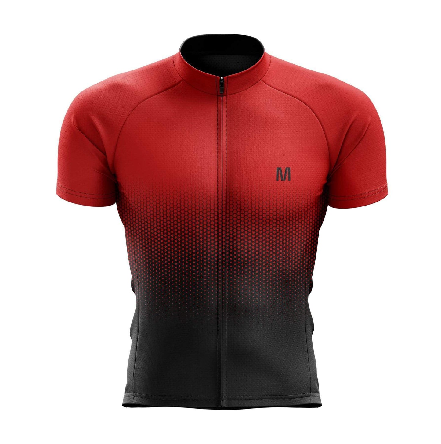 Men's Red Gradient Cycling Jersey
