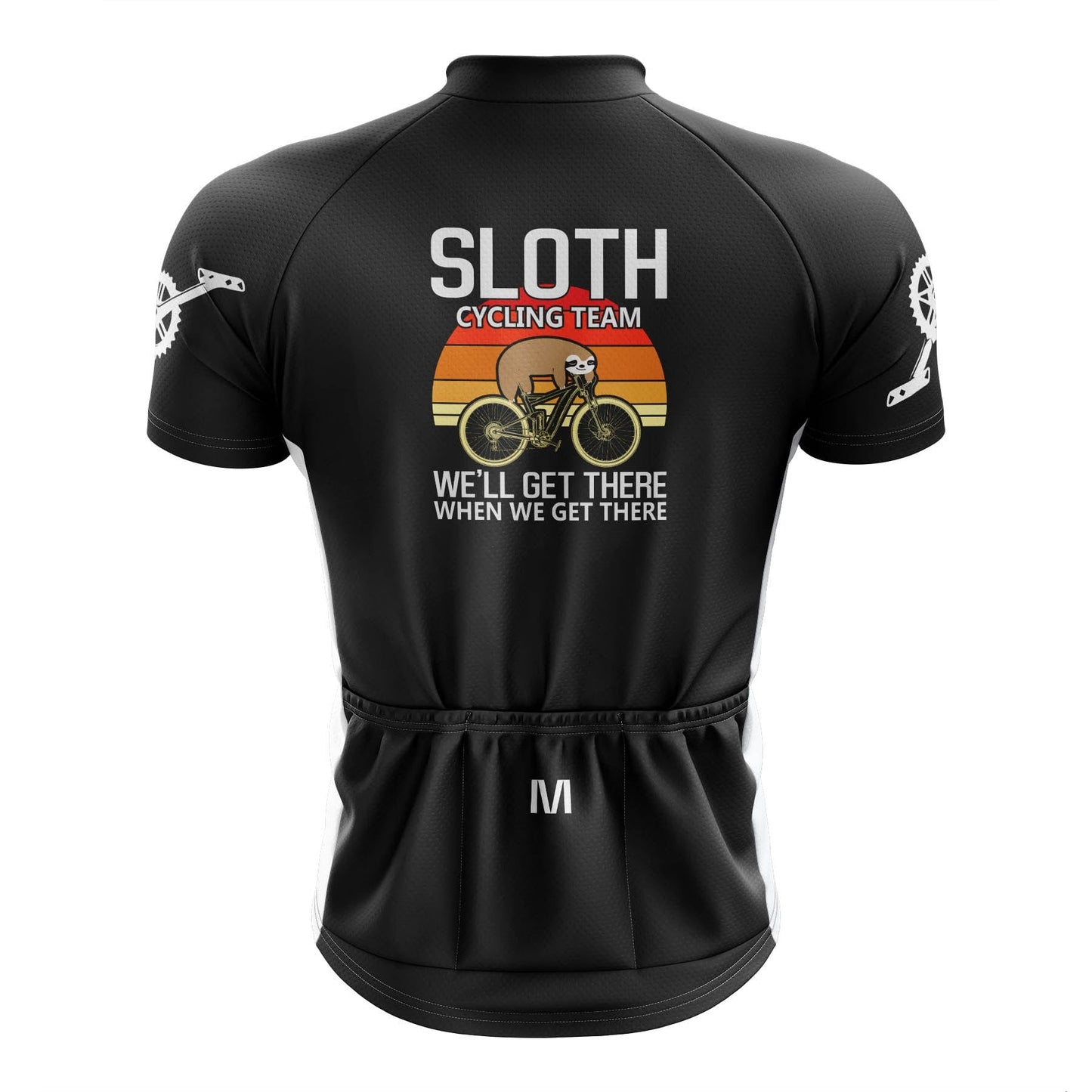 Men's Black Sloth Team Cycling Jersey