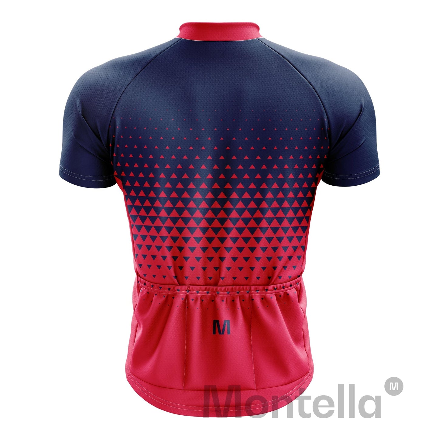 Men's Blue Red Gradient Cycling Jersey
