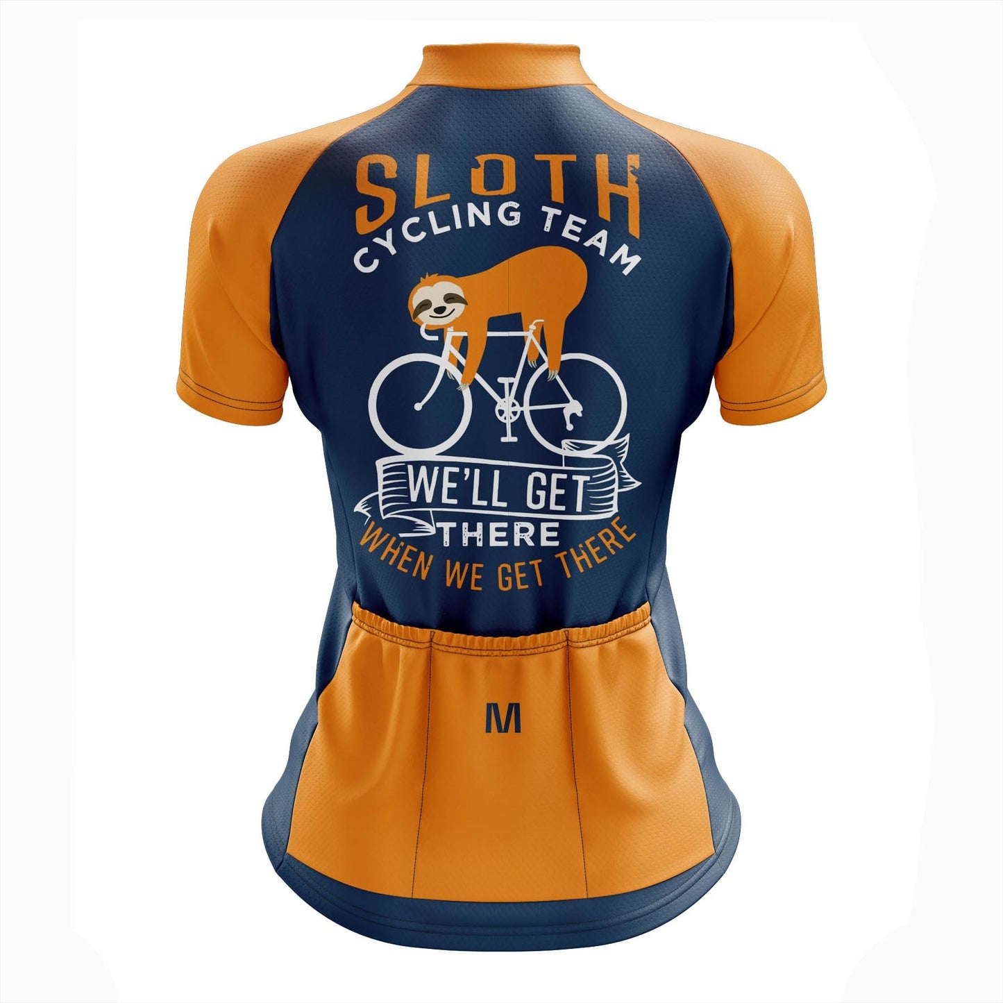 Women Sloth Orange Cycling Jersey