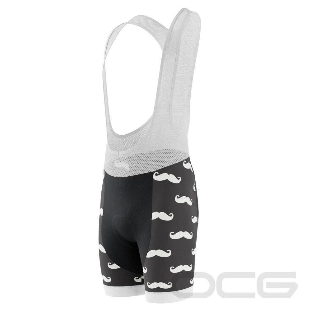 Men's Hairy Mustache Gel Padded Cycling Bib