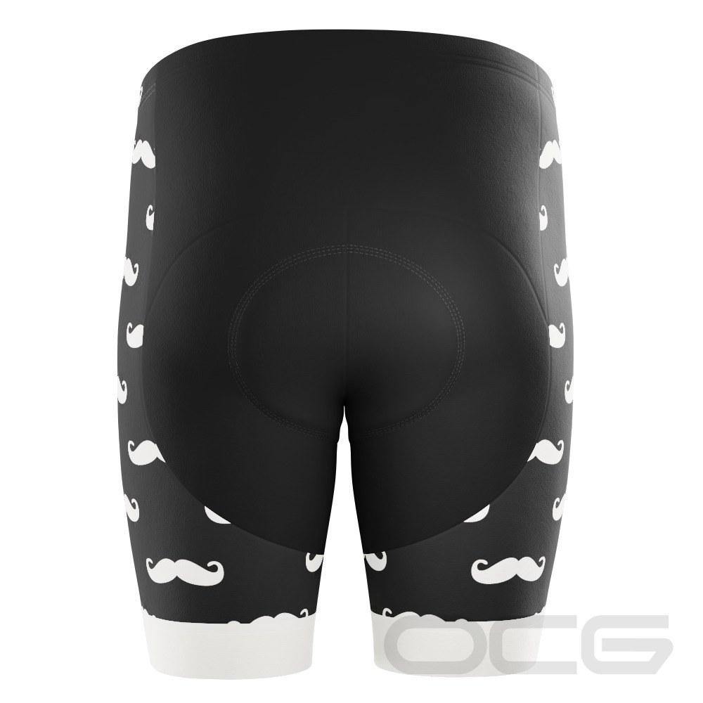Men's Hairy Mustache Gel Padded Cycling Shorts