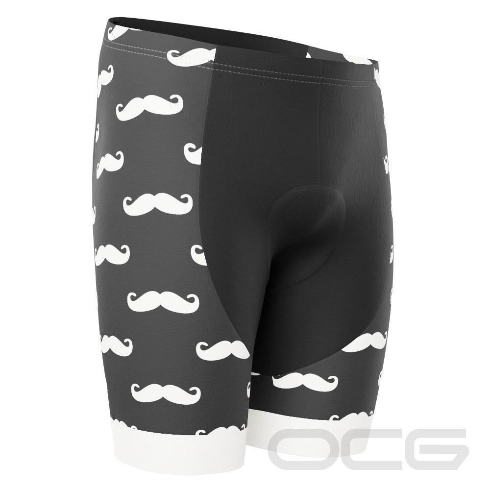 Men's Hairy Mustache Gel Padded Cycling Shorts