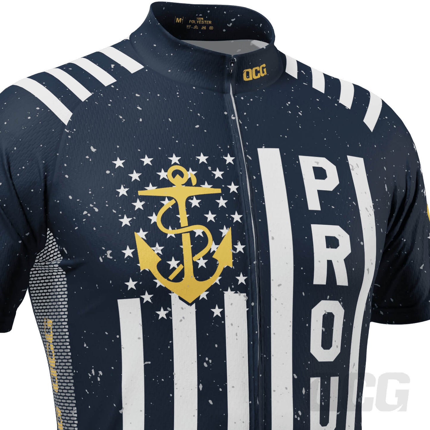 Men's USAF Navy Proud Short Sleeve Cycling Jersey