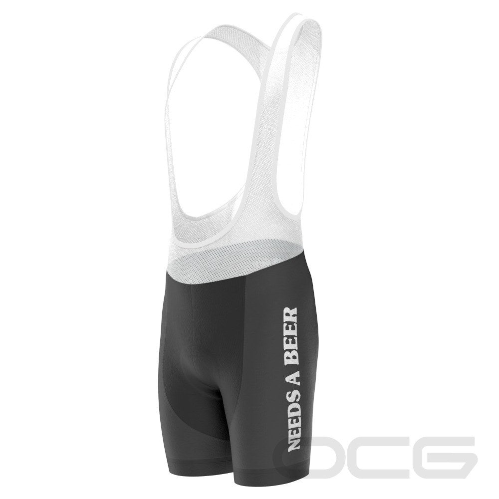 Men's This Guy Needs a Beer Gel Padded Cycling Bib