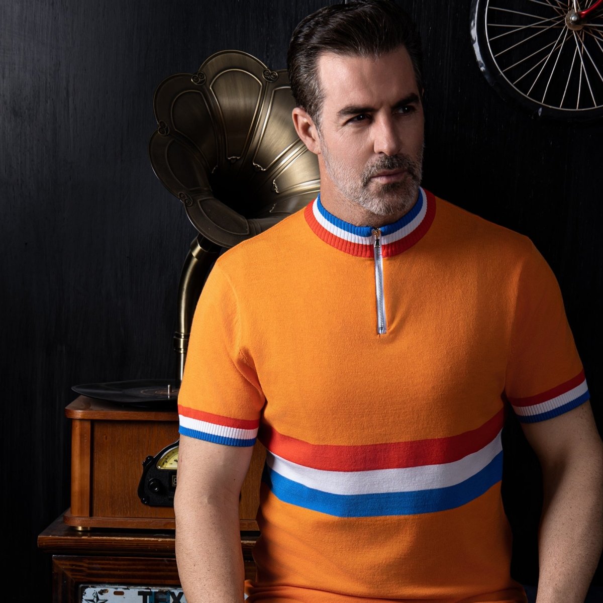 Netherlands Team Merino Wool Blend - Retro Cycling Jersey
