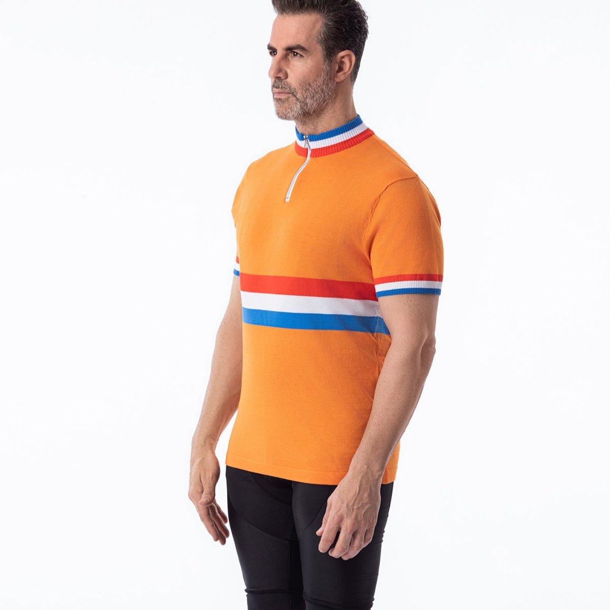 Netherlands Team Merino Wool Blend - Retro Cycling Jersey