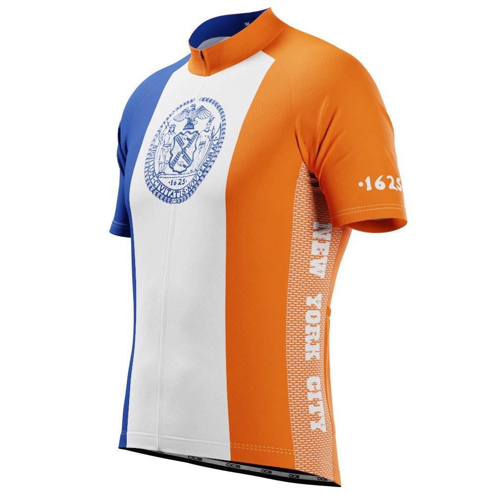 Men's New York City US State Icon Short Sleeve Cycling Jersey