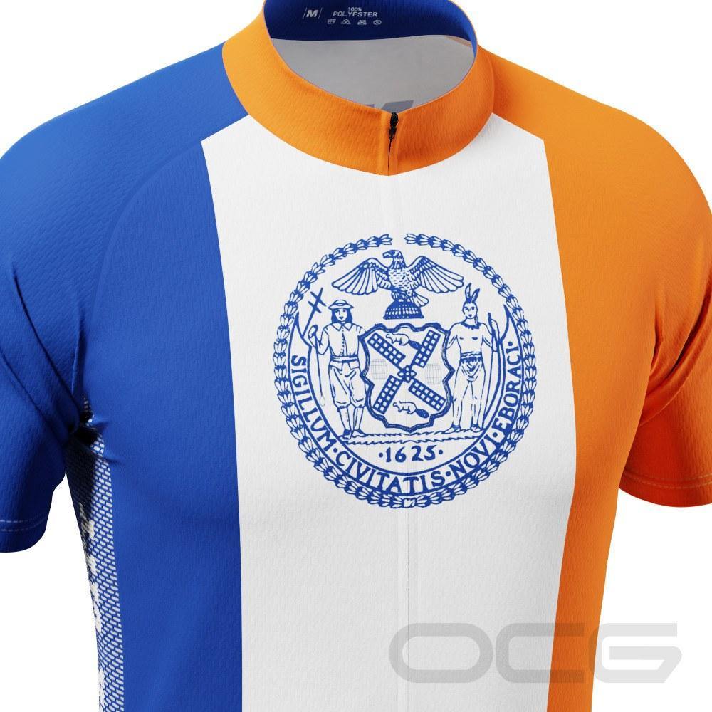 Men's New York City US State Icon Short Sleeve Cycling Jersey