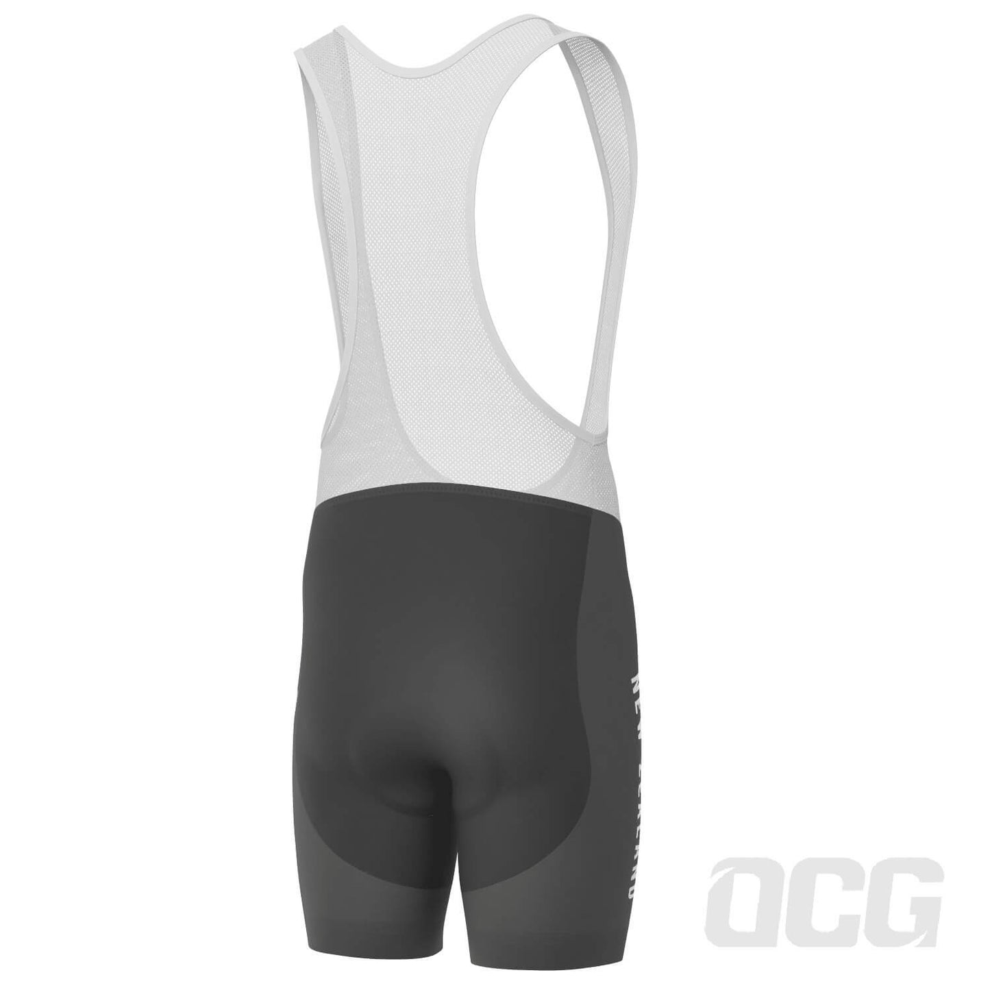 Men's New Zealand Silver Fern National Flag Gel Padded Cycling Bib