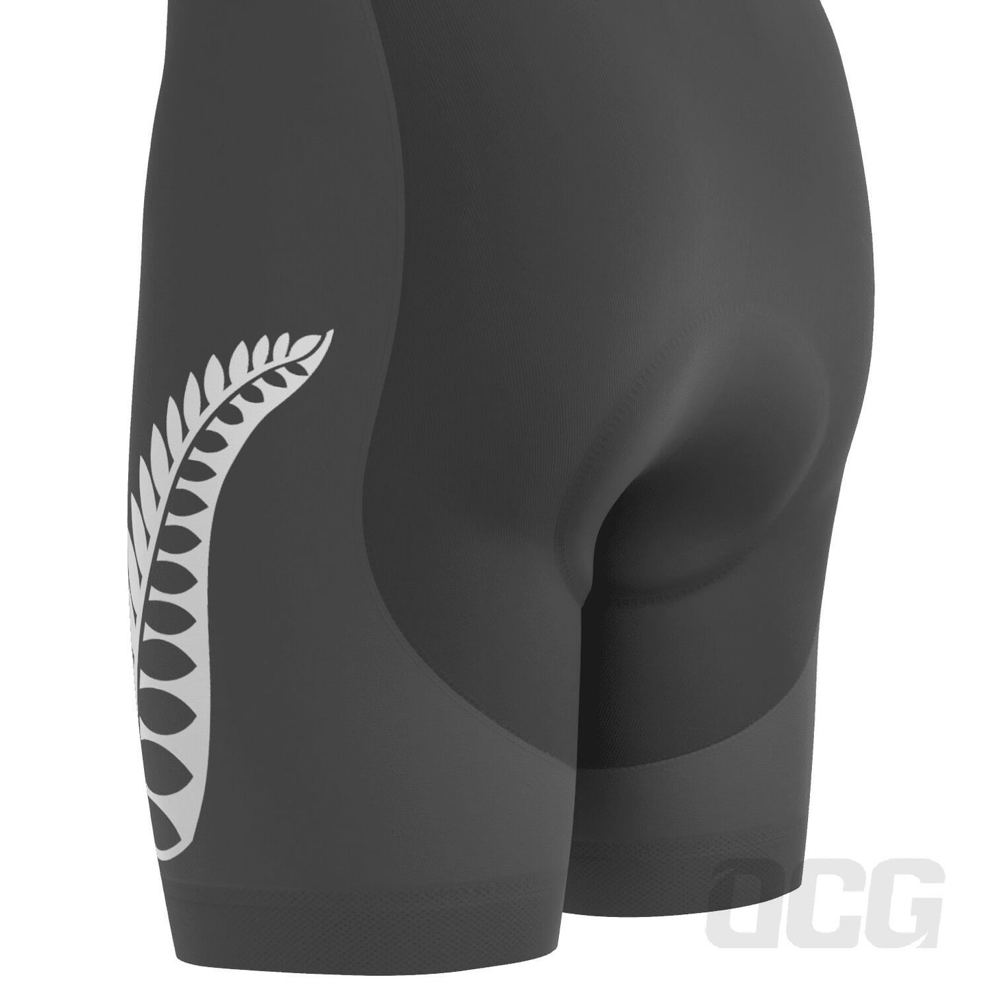 Men's New Zealand Silver Fern National Flag Gel Padded Cycling Bib