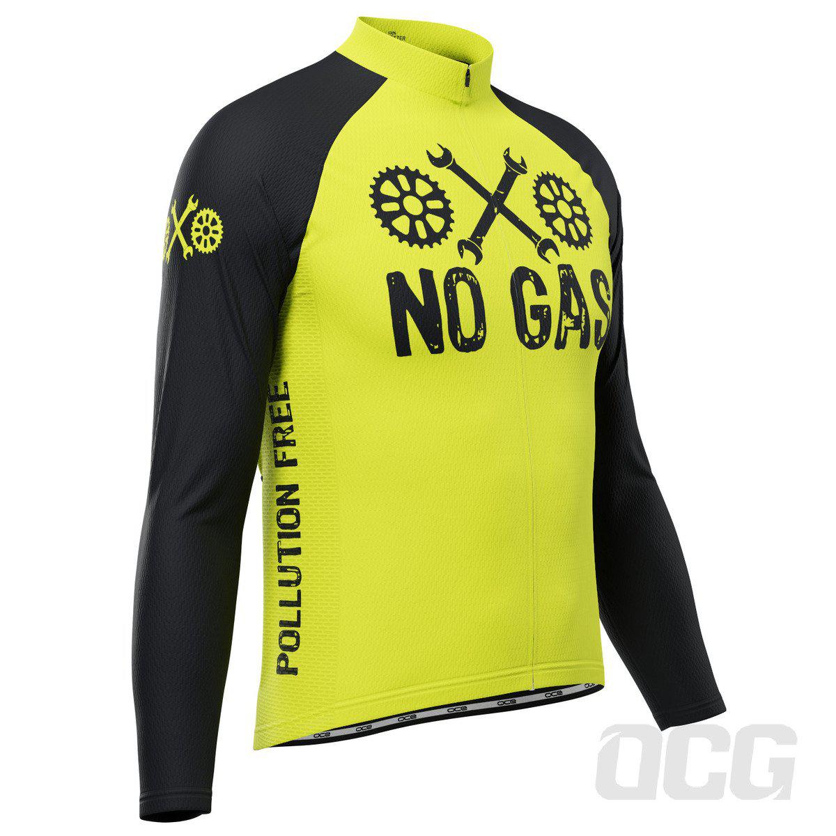 Men's No Gas Pollution Free Long Sleeve Cycling Jersey