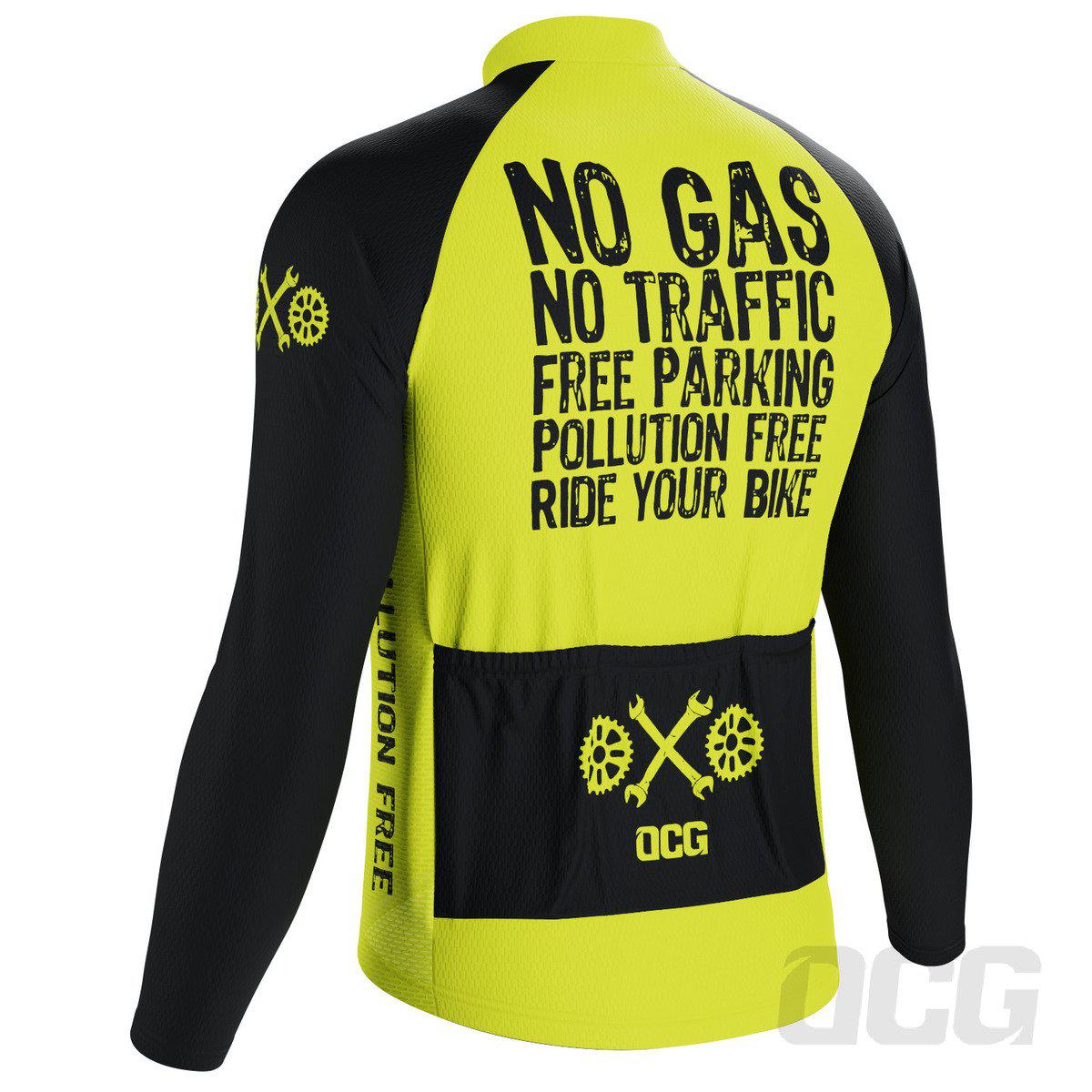 Men's No Gas Pollution Free Long Sleeve Cycling Jersey
