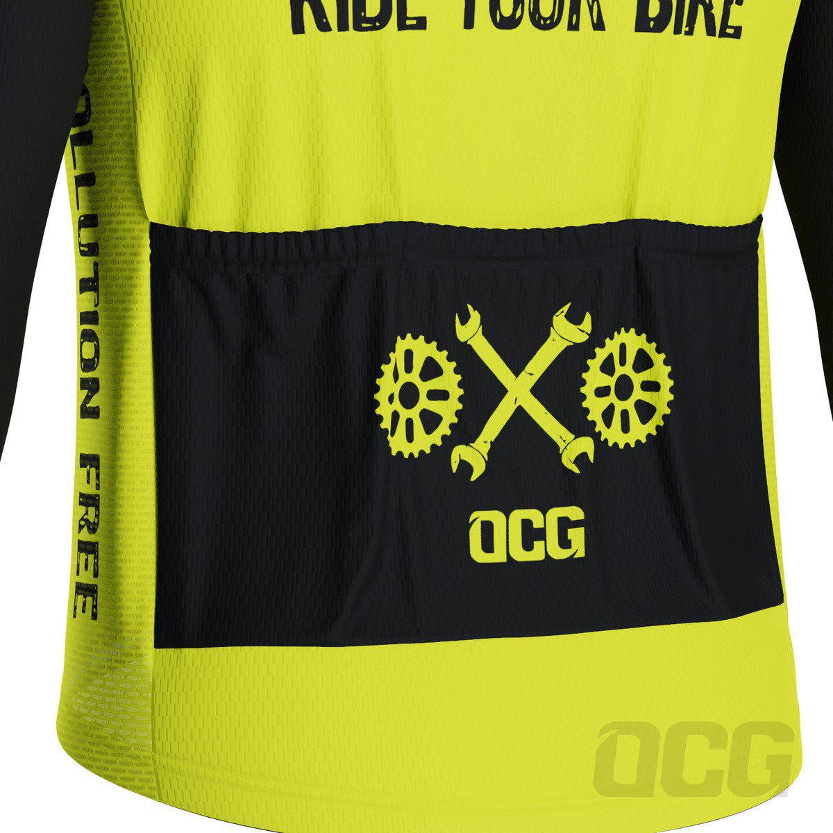 Men's No Gas Pollution Free Long Sleeve Cycling Jersey