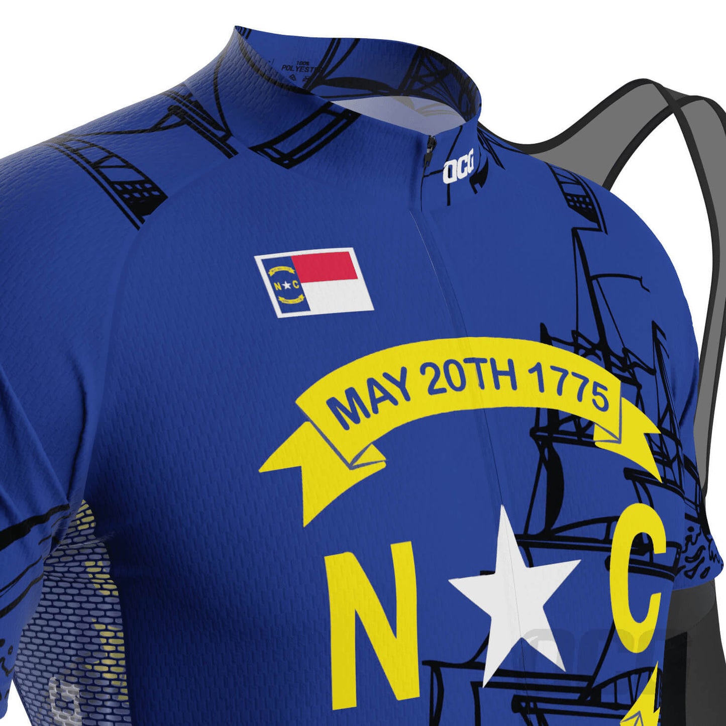 Men's North Carolina US State Icon 2 Piece Cycling Kit