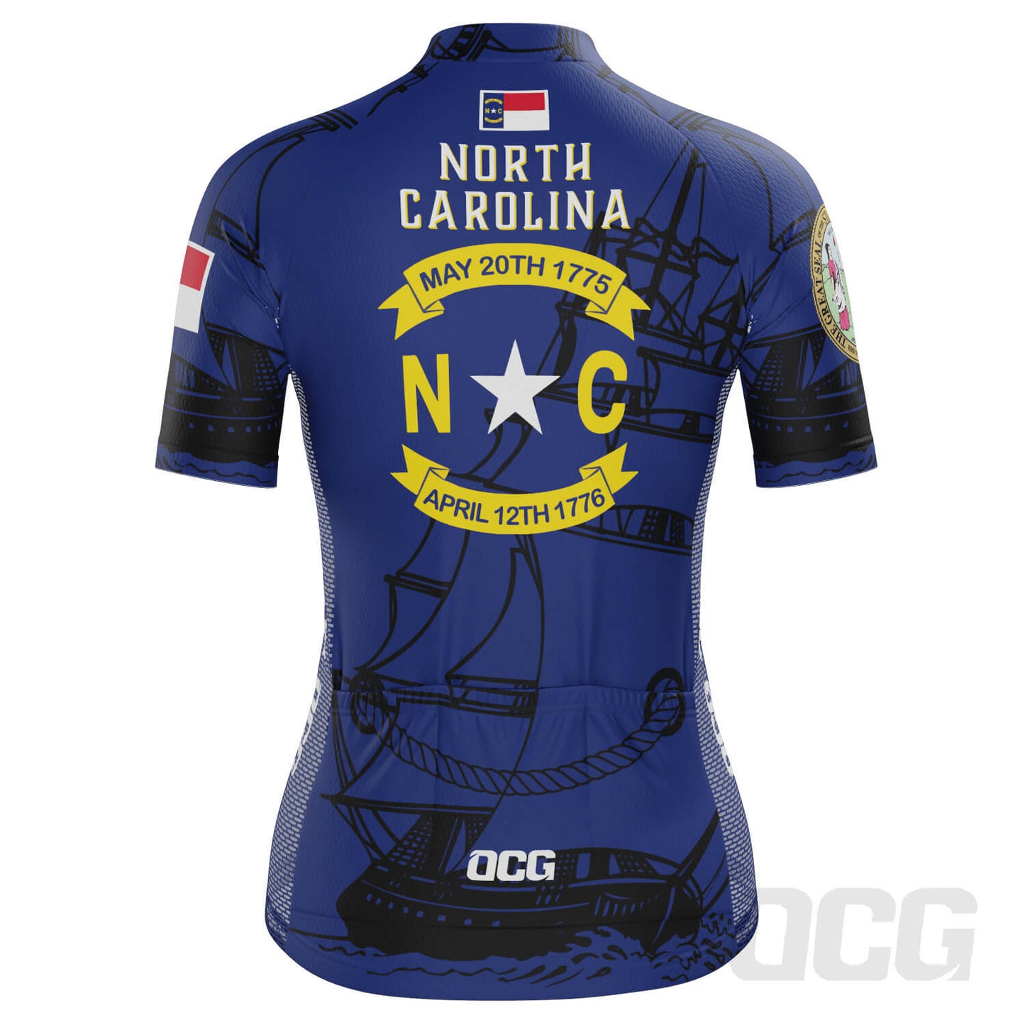 Women's North Carolina US State Icon Short Sleeve Cycling Jersey