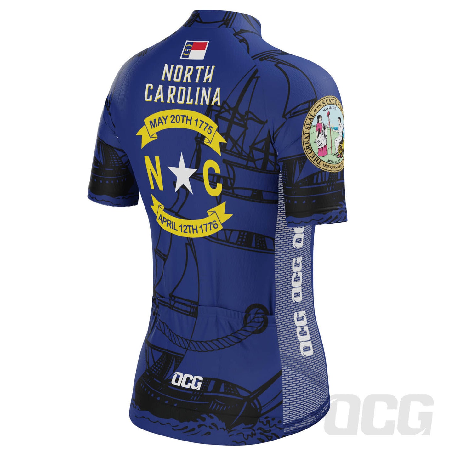 Women's North Carolina US State Icon Short Sleeve Cycling Jersey