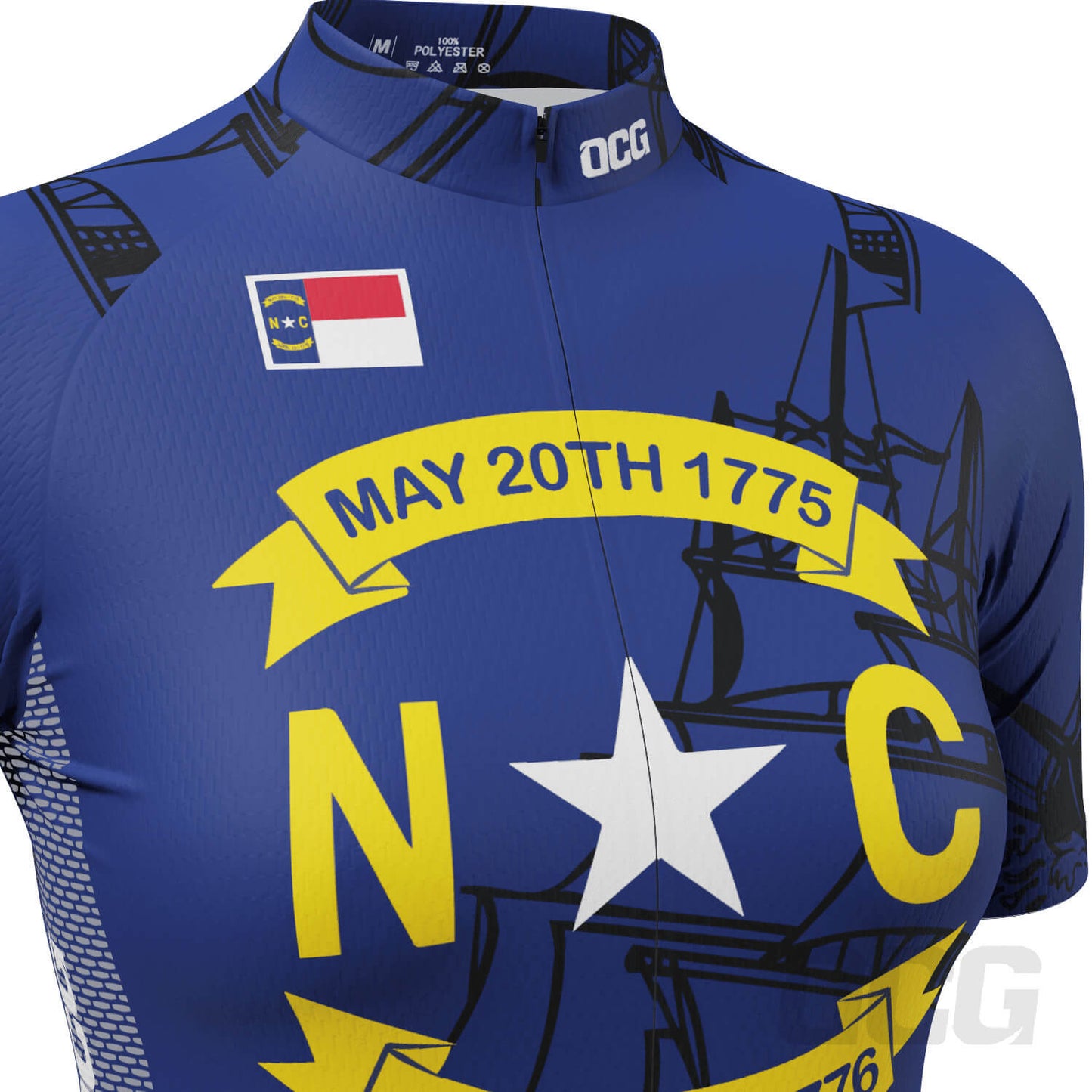 Women's North Carolina US State Icon Short Sleeve Cycling Jersey