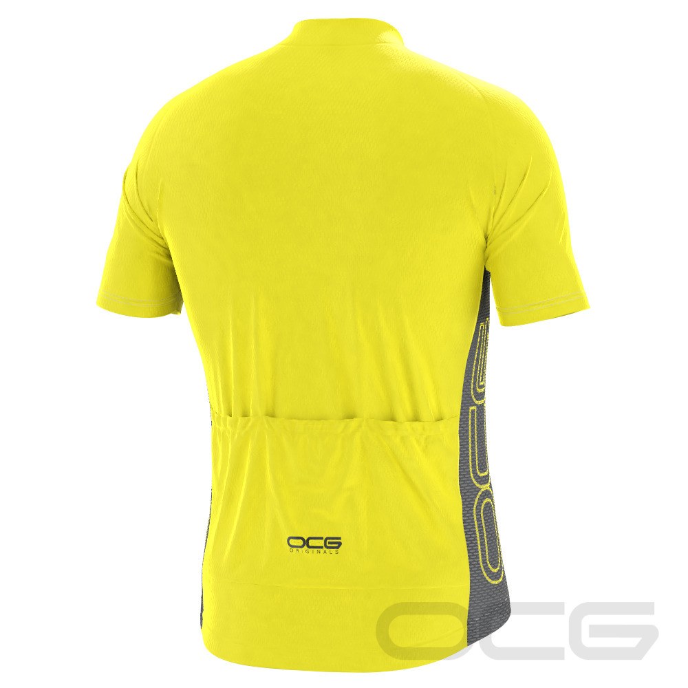 Men's OCG Basic Colors With Black Accent Short Sleeve Cycling Jersey