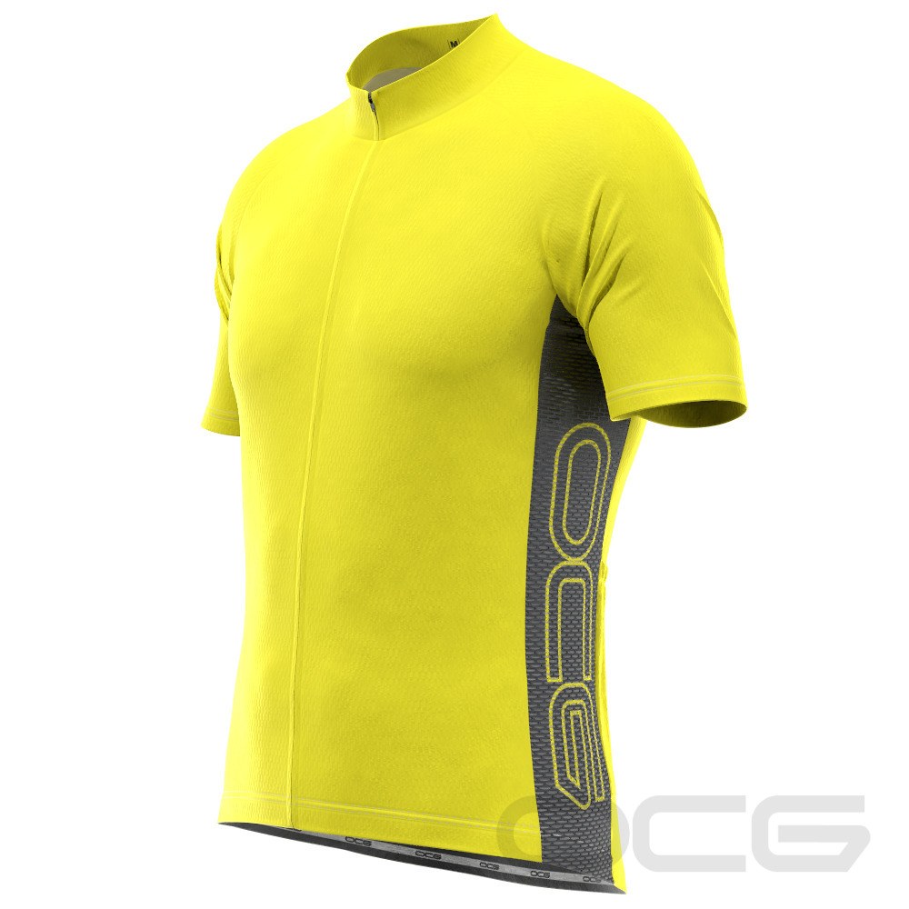 Men's OCG Basic Colors With Black Accent Short Sleeve Cycling Jersey