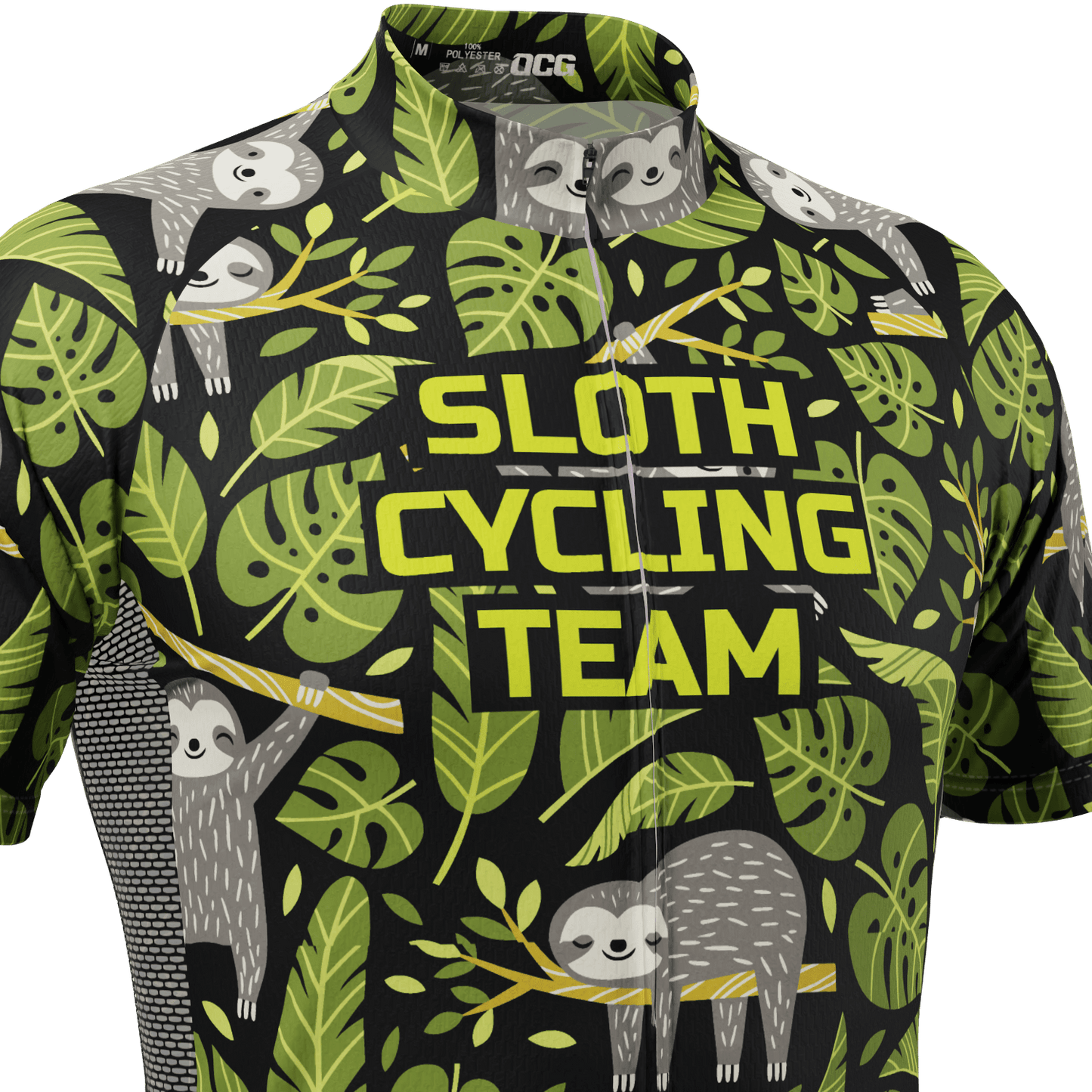 Men's Sloth Cycling Team Short Sleeve Cycling Jersey