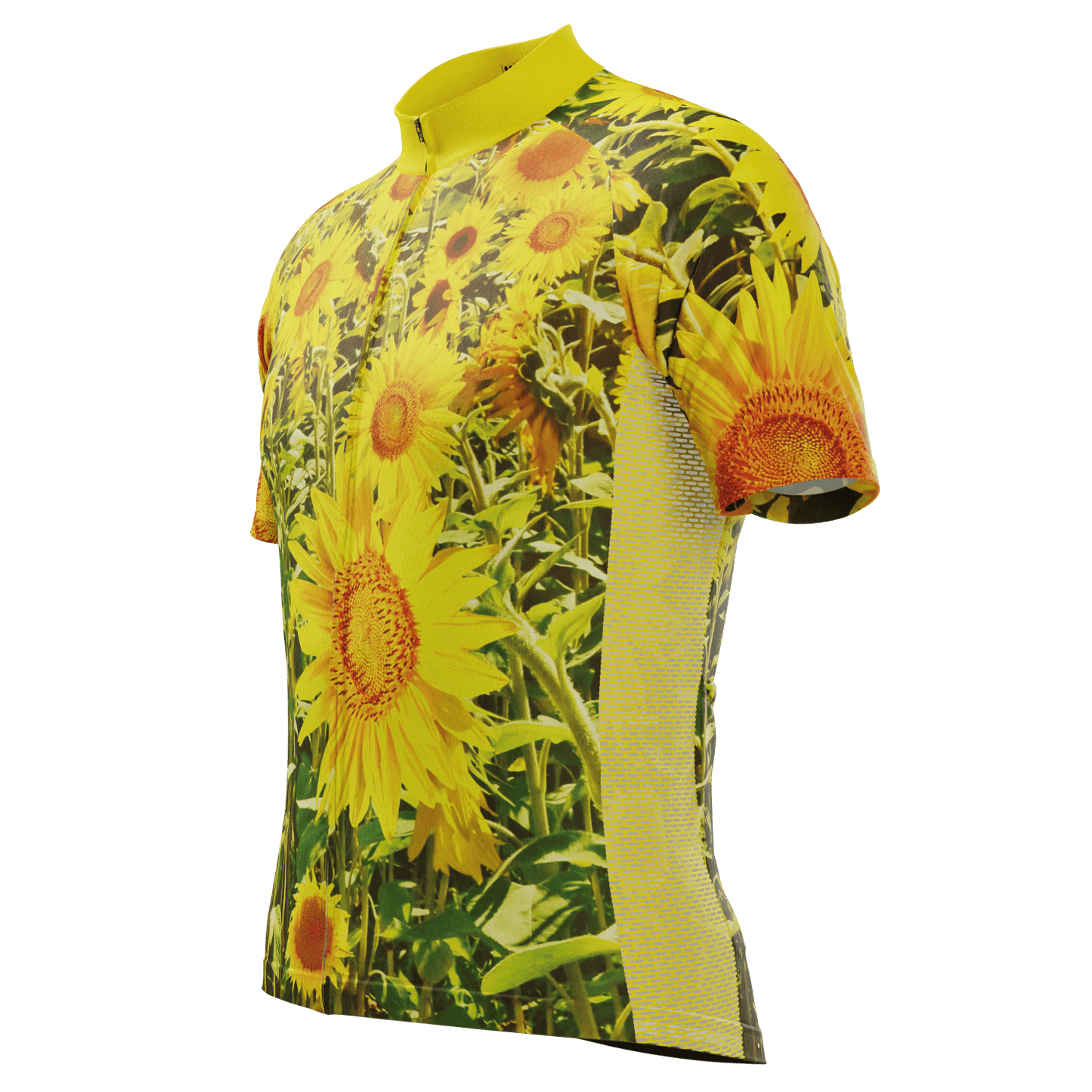 Men's Sunflowers Short Sleeve Cycling Jersey
