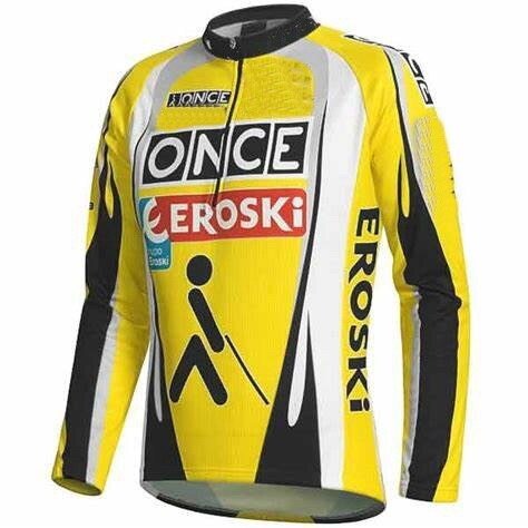 ONCE-Eroski Long Sleeve Retro Cycling Jersey