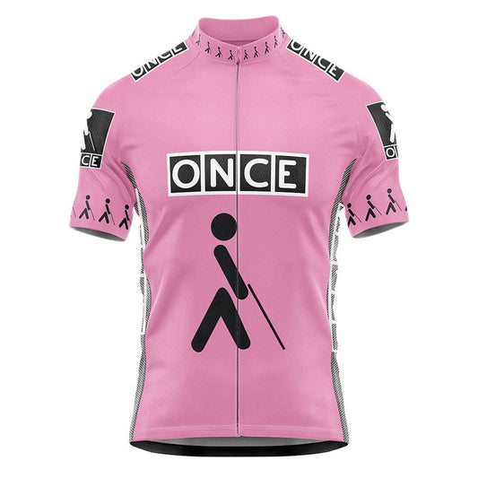 ONCE Pink retro cycling jersey