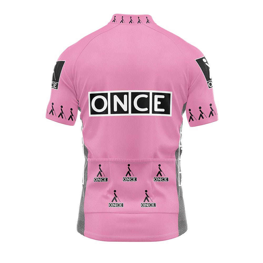 ONCE Pink retro cycling jersey