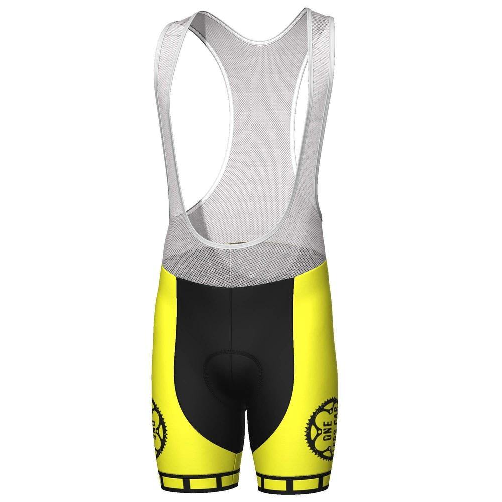 Men's High Viz Safety One Less Car Gel Padded Cycling Bib