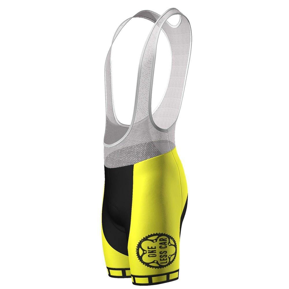 Men's High Viz Safety One Less Car Gel Padded Cycling Bib