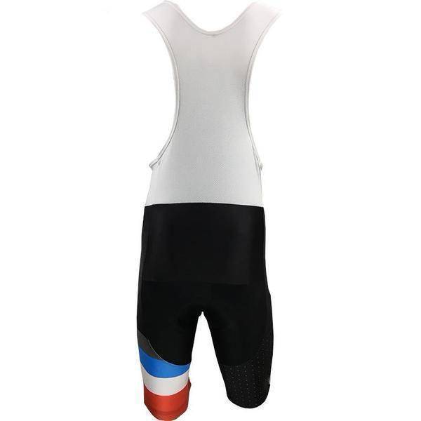 Men's Orange Tri-Stripe Polka Dot 2 Piece Cycling Kit
