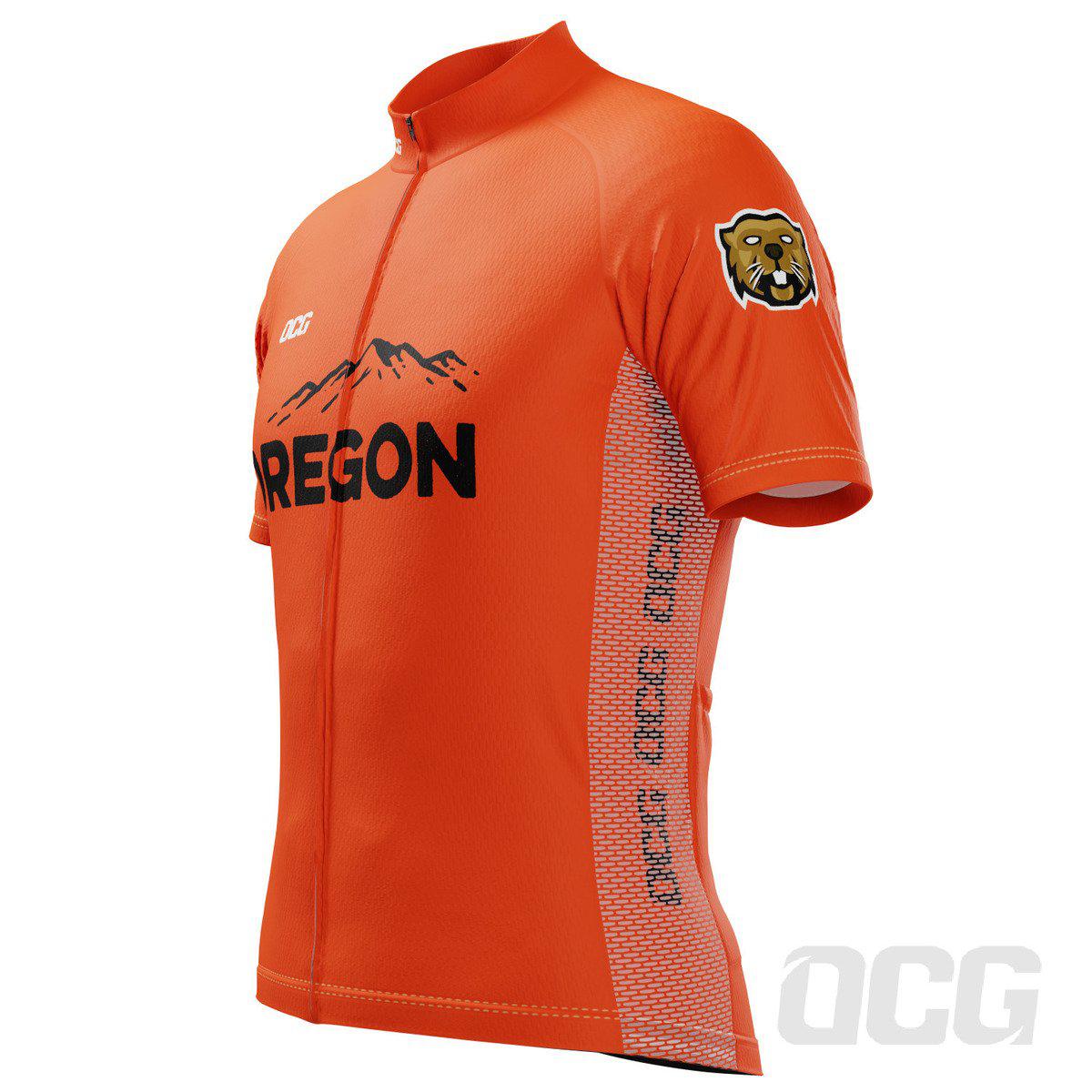 Men's Oregon US State Icon Short Sleeve Cycling Jersey