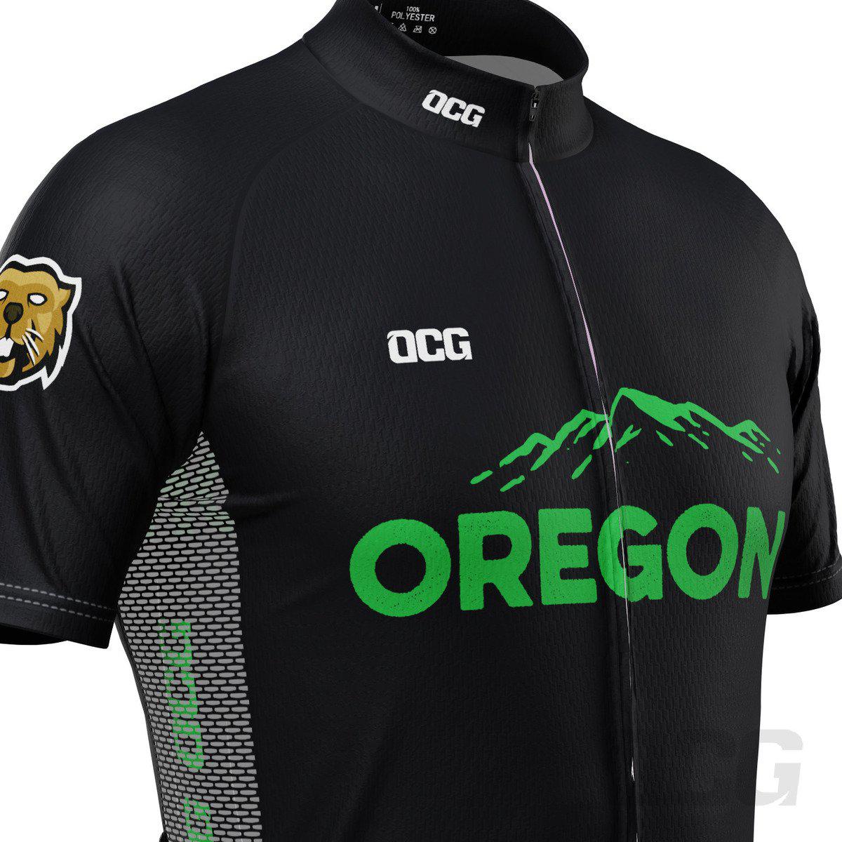 Men's Oregon US State Icon Short Sleeve Cycling Jersey