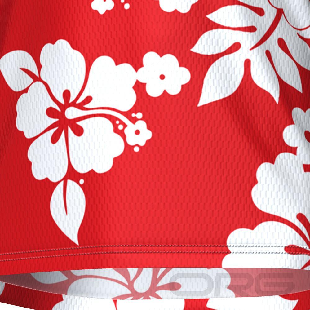 Men's Hawaiian Aloha Floral Short Sleeve Running Shirt