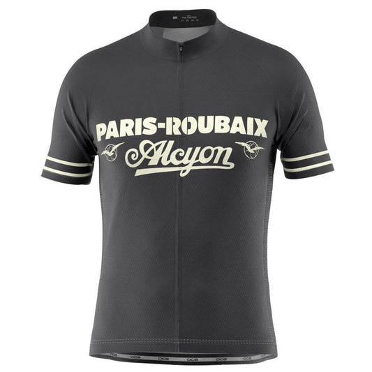 Men's Retro Paris-Roubaix Alcyon Classic Short Sleeve Cycling Jersey