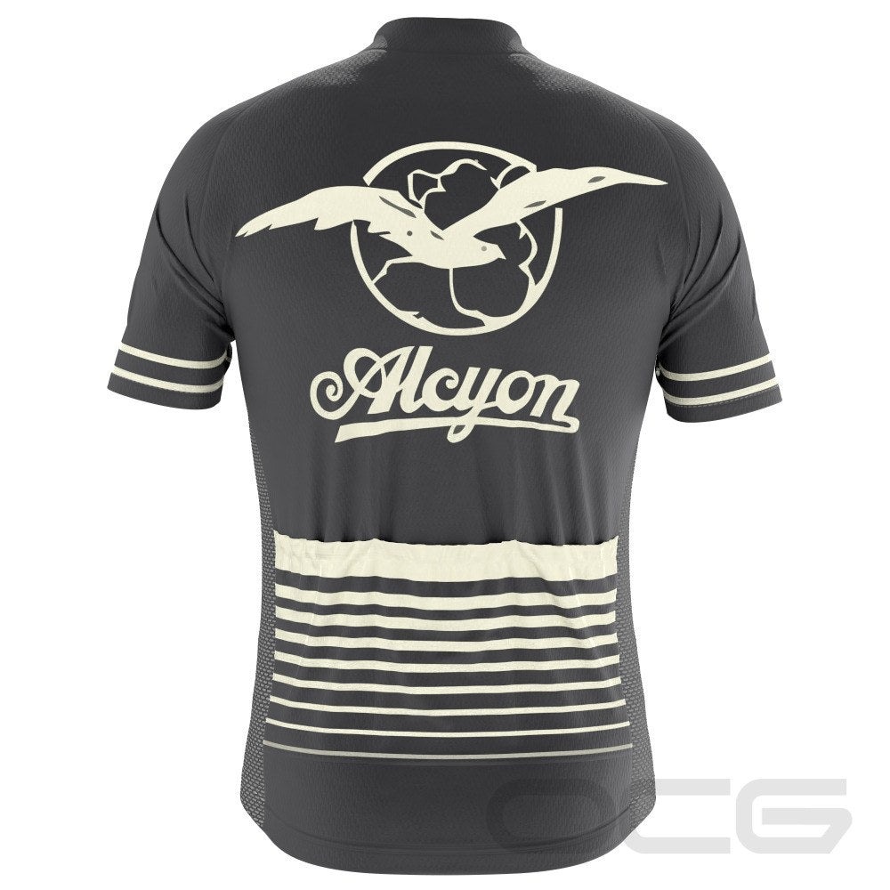 Men's Retro Paris-Roubaix Alcyon Classic Short Sleeve Cycling Jersey